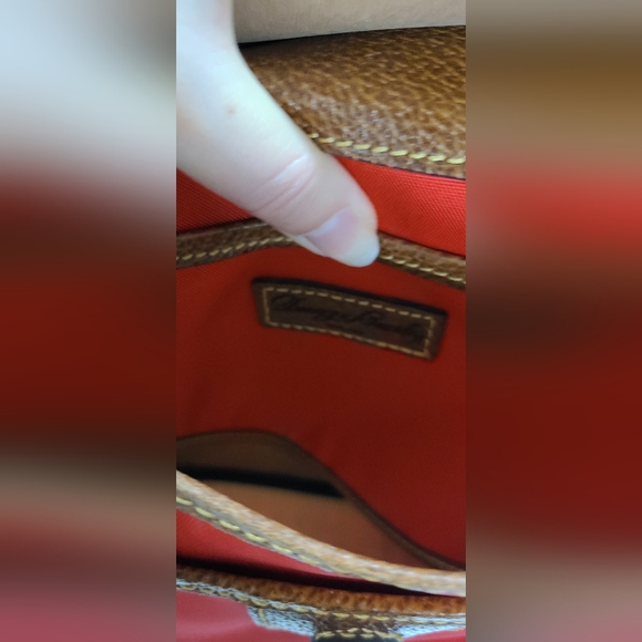 Dooney & Bourke Designer Red Saddle Bag Flap Crossbody Purse Handbag - Picture 10 of 10